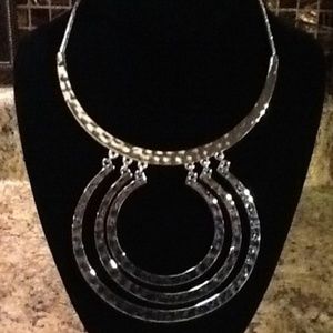 Chico's Jewelry - CHICOS HUGE CHOCKER STYLE NECKLACE 3 RING CIRCLES Chico's Jewelry - CHICOS HUGE CHOCKER STYLE NECKLACE 3 RING CIRCLES